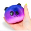 squishy panda head purple galaxy