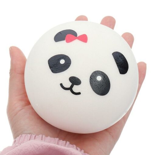 squishy panda bun in the hand