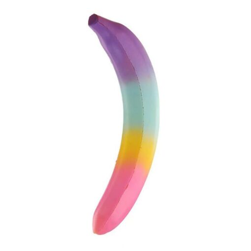 squishy geant banane multicolore
