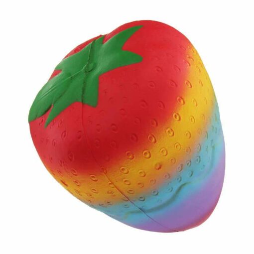 squishy geant fraise multicolore vu de profil