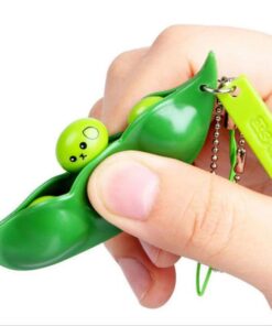 squishy keychain bean in the hand